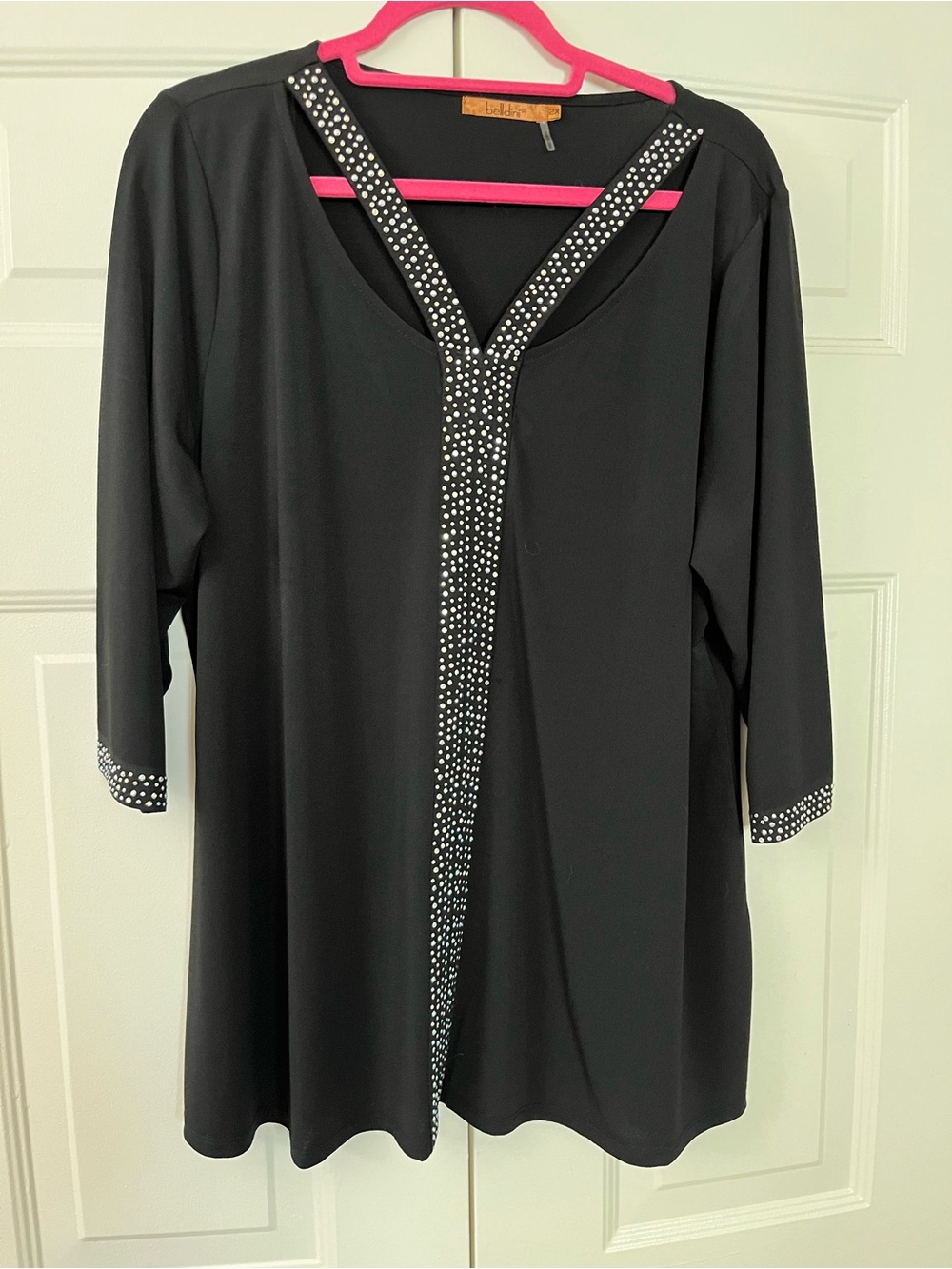 Belldini Rhinestone Knit Top